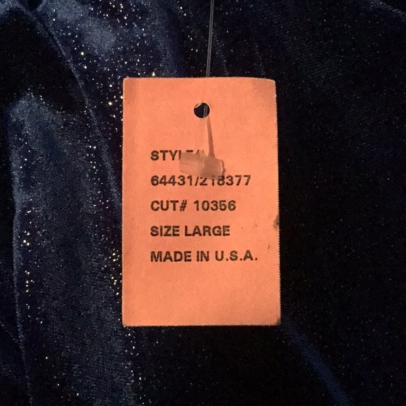 Cervelle Blue & Silver Sparkley Velvet Skirt L πNWTπ - Picture 8 of 8